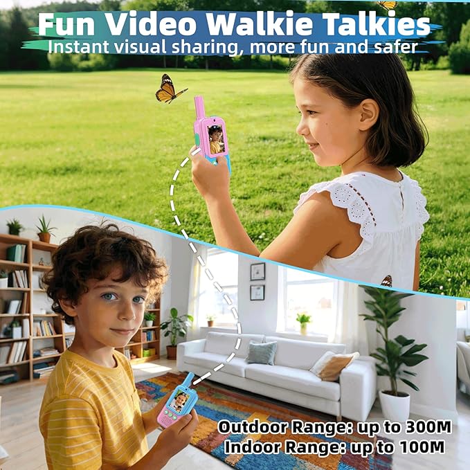 Walkie Talkies for Kids 3 Pack,3 Miles Family Walky Talky Children Radio Long Range,22 Channels Kids walkie talkies with VOX Function,3-12 Years Old Boys Girls Xmas Birthday (Powder Blue)