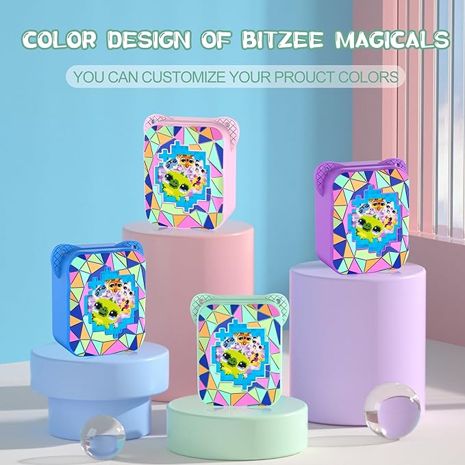 Silicone Case for Bitzee Magicals Interactive Toy, Protective Sleeve 2 in 1 Cover + Lanyard for Bitzee Magicals Interactive Toy Electronic Pets Accessories - Mint Green