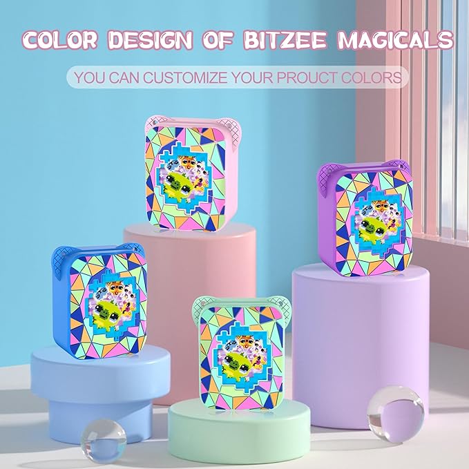 Silicone Case for Bitzee Magicals Interactive Toy, Protective Sleeve 2 in 1 Cover + Lanyard for Bitzee Magicals Interactive Toy Electronic Pets Accessories - Pink