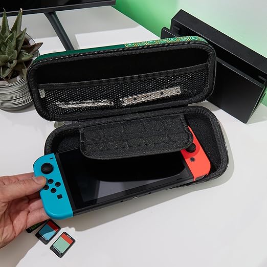 Numskull Wicked Hard Shell Travel Case for Nintendo Switch and OLED Model Console - Fits 10 Games and Switch Accessories