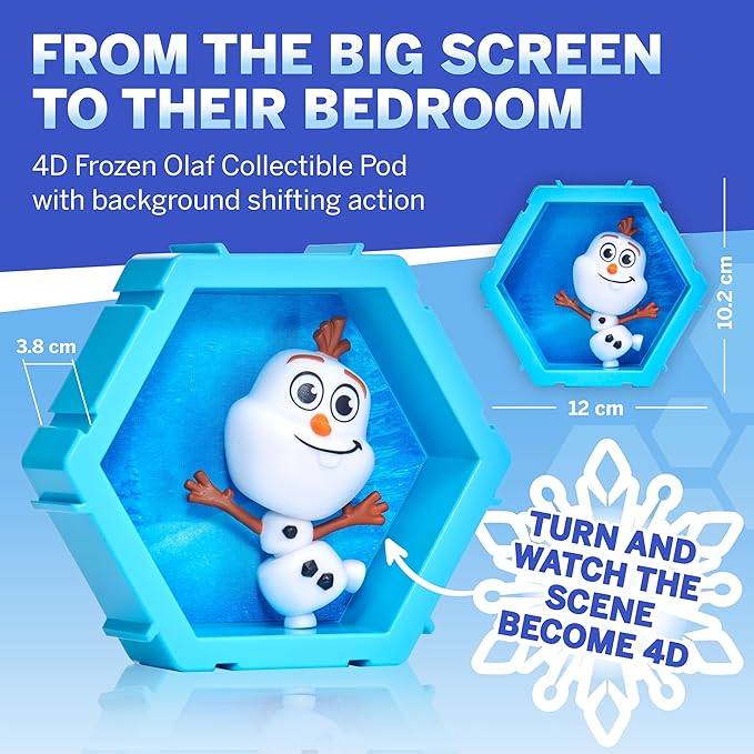 Wow! PODS 4D Disney Frozen Olaf - Unique Connectable & Collectable Bobblehead Figure, Wall/Shelf Display, Toy Action Figure, Olaf Toy Figures, Disney Toys & Gifts, Frozen Toys for Girls & Boys Age 3+