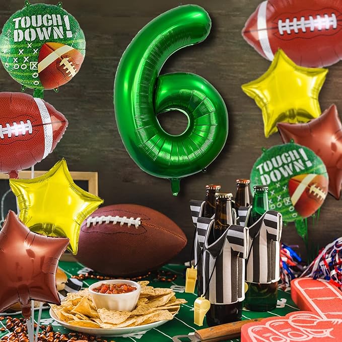Football Balloons Set Football Birthday Party Decorations Football Touchdown Sports Theme Birthday Party Decoration, Tailgate Game Day Football Theme Supplies Birthday Party Decorations