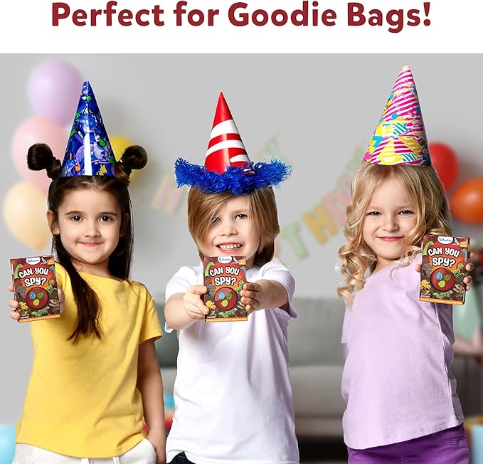 Skillmatics Party Favors (Pack of 15) - Can You Spy Dinosaurs Cards Set, Goodie Bag, Play Search & Find Educational Games, Gifts for Girls, Boys, Friends Ages 4, 5, 6, 7