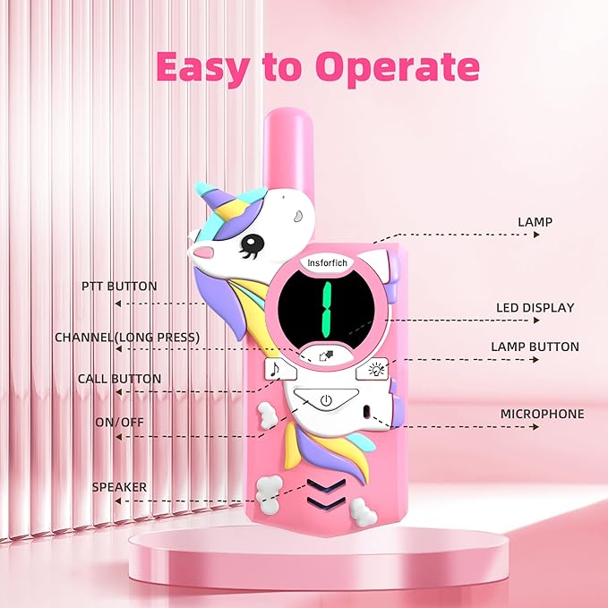 Toys for 3-12 Year Old Girls Boys,Walkie Talkies for Kids for Outdoor Hiking 2 Way Radio Gifts for 3-12 Year Old Boy Girl Halloween Birthday Gift
