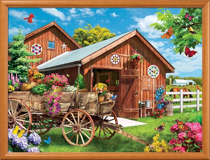 Masterpieces 750 Piece Jigsaw Puzzle for Adults, Family, Or Kids - Flying to Flower Farm - 18"x24"