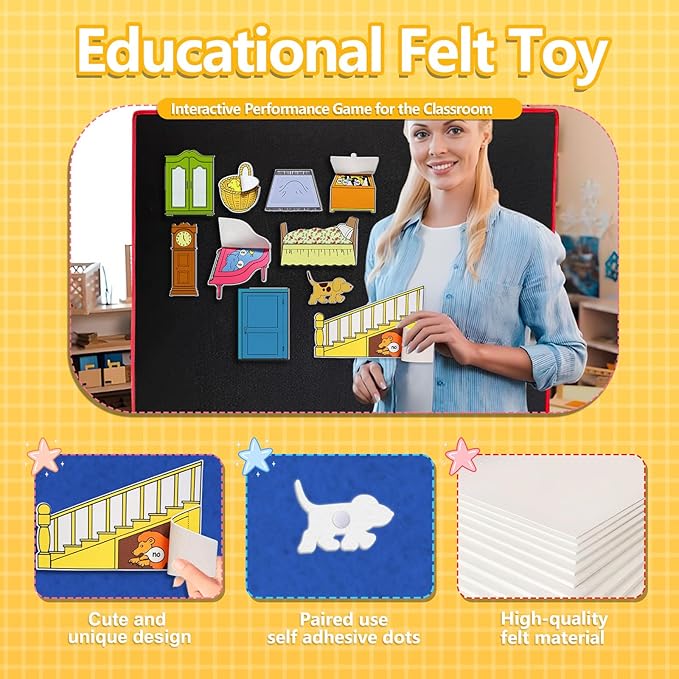 Wheres Spot Felt 10 Pcs Board Stories Pieces Set Story FeltsKindergarten Storytelling Felt Toys Flannel Board Stories for Preschool