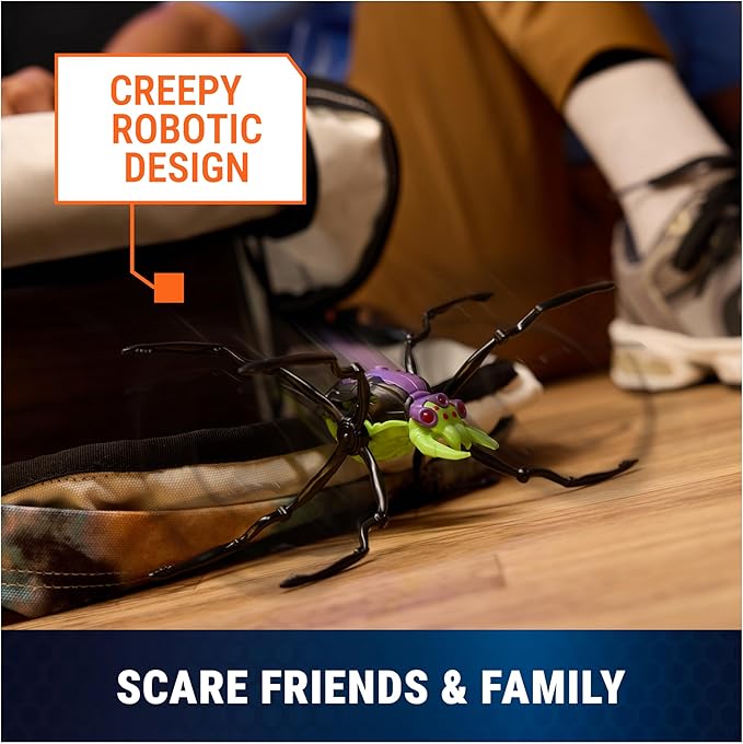 HEX Bots Skitter Bot Spider, Robotic Kids Toys with Insect-Like Movement for Indoor/Outdoor Play, Robot Toys for Boys & Girls Ages 4 & Up, Green