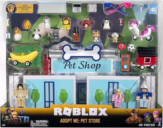 Roblox Celebrity Collection - Adopt Me: Pet Store Deluxe Playset [Includes Exclusive Virtual Item]