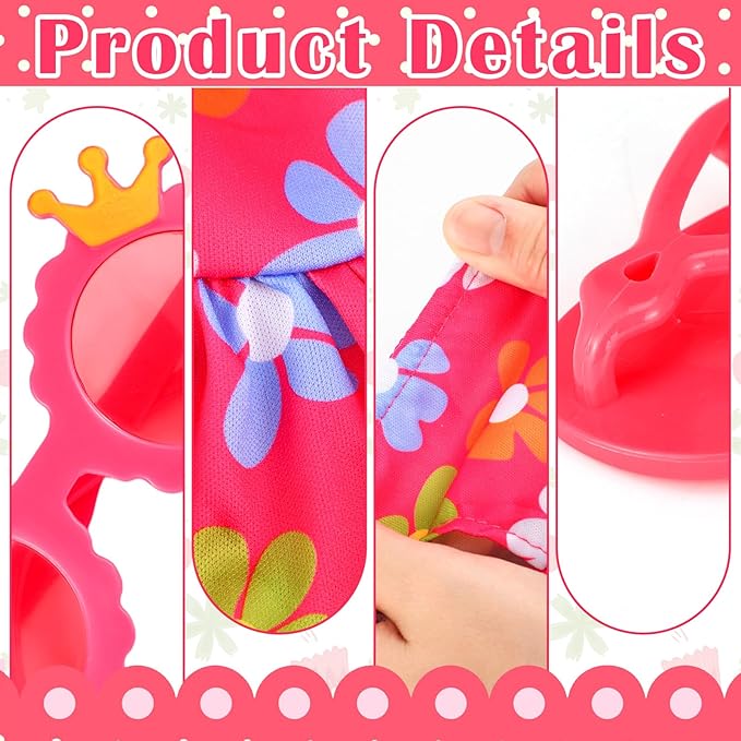 Kajaia 8 Pcs Doll Clothes 18 Inch Doll Clothes and Accessories Dress Flip Flops Hat Outfit Swimsuit Accessories for 18 Inch(Lovely)