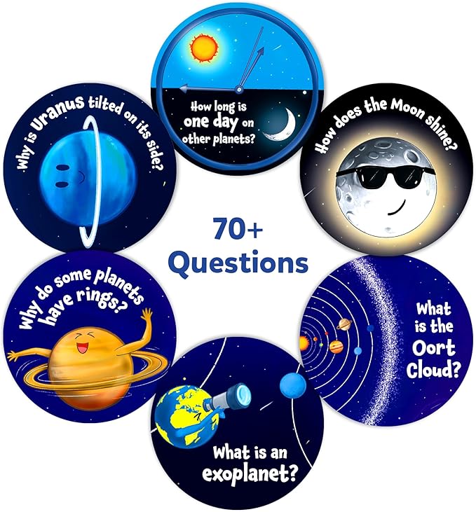 Skillmatics Flash Cards - Science Snippets Space, STEM Learning Educational Toys & Learning Aids for Kids, Gifts for Boys & Girls Ages 7, 8, 9 & Up, Homeschool, Classroom & Travel Activity