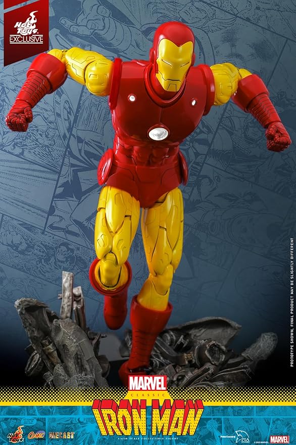 Hot Toys Iron Man Classic Comic Masterpiece CMS014D57 Diecast 1/6 Scale Exclusive, Red