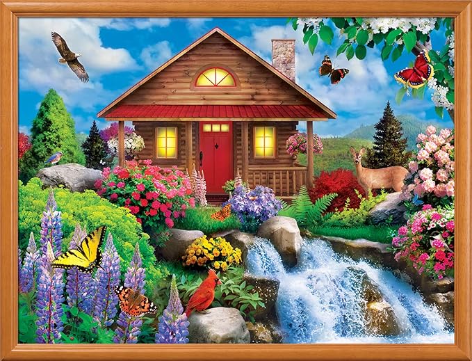 Masterpieces 750 Piece Jigsaw Puzzle for Adults and Family - Floral Falls - 18"x24"