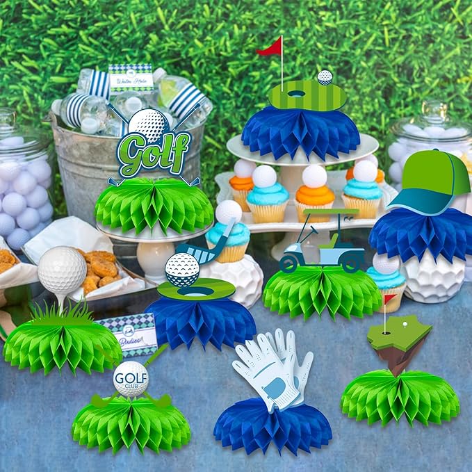 9 Pcs Golf Centerpieces Golf Party Decorations Golf Table Decorations Golf Birthday Party Decorations Golf Party Supplies