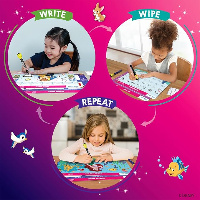 Skillmatics I Can Write Disney Princess - Reusable Preschool Learning Activities, Educational Game, Handwriting Aids, Back to School Supplies, Easter Gifts for Students, Kids, Toddlers Ages 3, 4, 5, 6