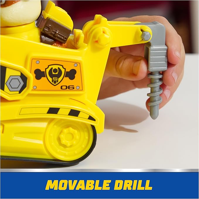 PAW Patrol, Rubble’s Bulldozer Toy Truck with Collectible Action Figure, Sustainably Minded Kids Toys for Boys & Girls Ages 3 and Up