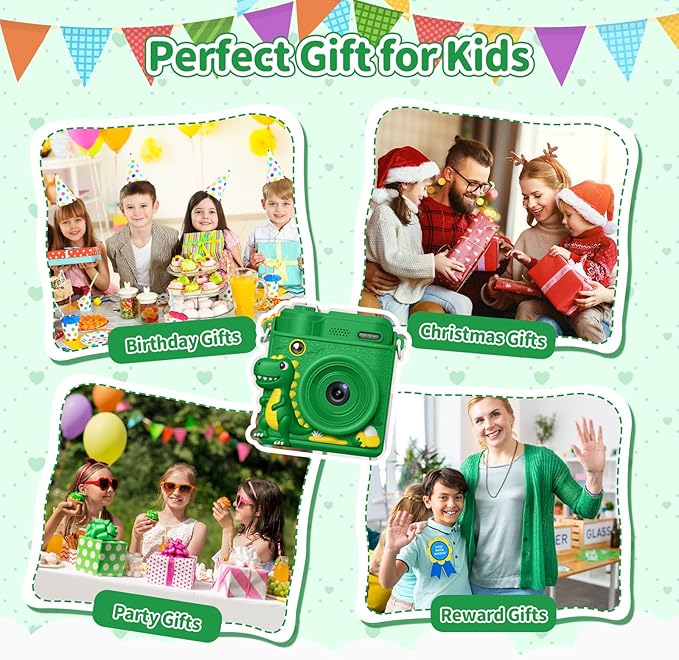 Kids Camera Gifts for Girls Boys - Christmas Birthday Xmas Gift for Girl Boy Age 3 4 5 6 7 8 9 10 11 12 Year Old - Instant Print Digital Toys Ages 3-5 6-8 8-12 Years Olds - Toddler Learning Kid Toy