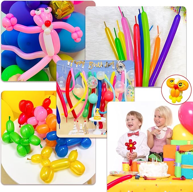 100pcs Red 260 balloons, Thickening Latex Long Twisting Balloons for Animal Model for Halloween Xmas Presents, Animal Shape Weddings, Birthdays Clowns.