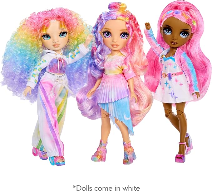 Rainbow High Air Brush & Create DIY Fashion Doll with Airbrush Marker Kit, Washable Rainbow Markers, Long Hair, Grey Eyes, Color, Create, Play, Rinse and Repeat. Creative 4-12+
