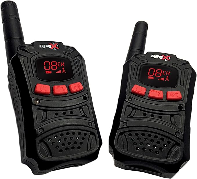 SpyX Walkie Talkies + Recon Watch - Double Agent Tool Set! 2 Pack of Walkie Talkies + an 8-in-1 Watch. Essential Items for Any Spy Gear Collection to Get The Job Done While Spying On The Enemy