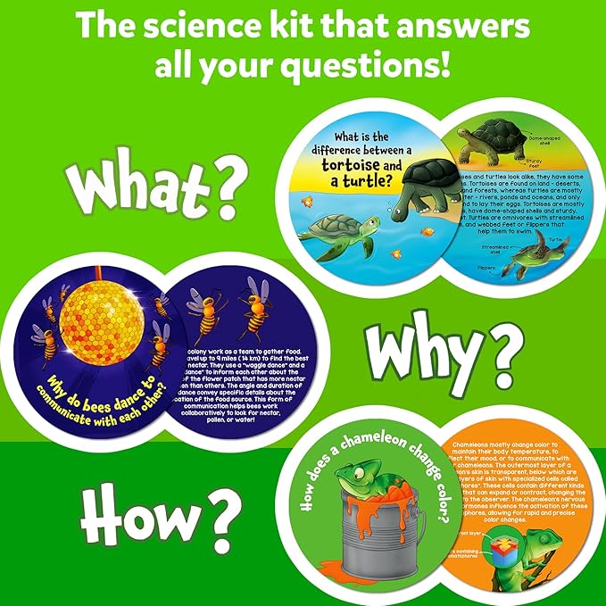 Skillmatics Flash Cards - Science Snippets Animals, STEM Learning Educational Toys & Learning Aids for Kids, Gifts for Boys & Girls Ages 7, 8, 9 & Up, Homeschool, Classroom & Travel Activity