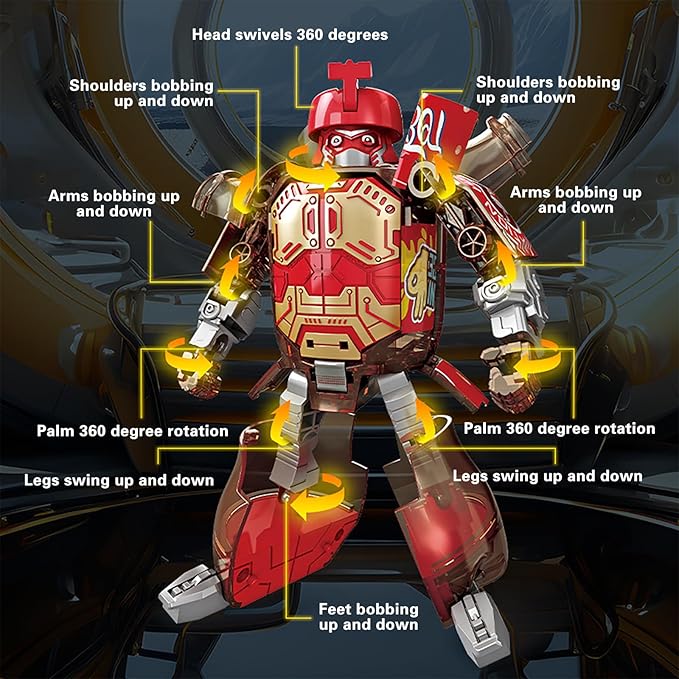 Atlodas Beverage Bottles Deformation Robot Toys, Soda Can Transforming Robot Toys for Kids Gift, Creative Soda Deformation Figures for Boys, Birthday Christmas Choice for Boyfriend (red)