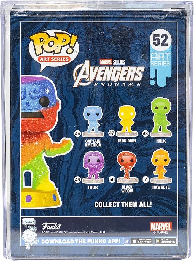 Funko Marvel Infinity Saga Thanos Art Series Pop! Vinyl Figure with Premium Pop! Protector Entertainment Earth Exclusive
