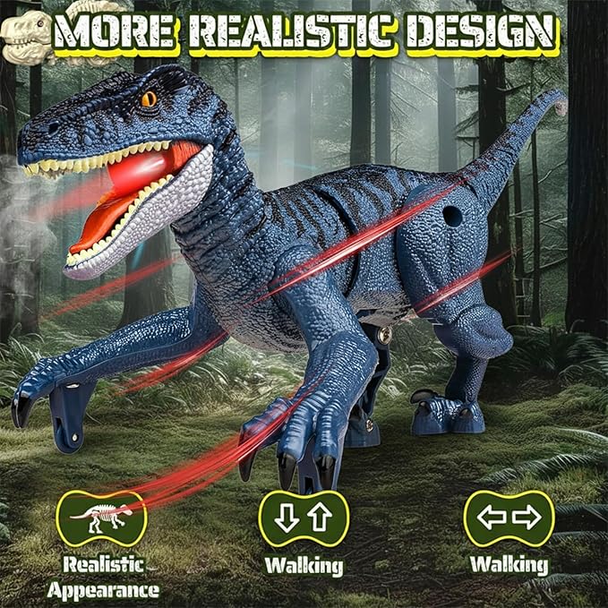 Remote Control Dinosaur, Mini Dinosaur Toys for Kids 3-5, 5-7, 2.4GHZ, Walking,Rechargeable, Demo Function, Gifts for Boys Girls (Small)