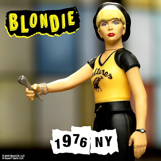 Super7 Reaction Figure Blondie Debbie Harry (Vultures) - 3.75" Blondie Action Figure with Accessory - Classic Music Collectibles and Retro Toys