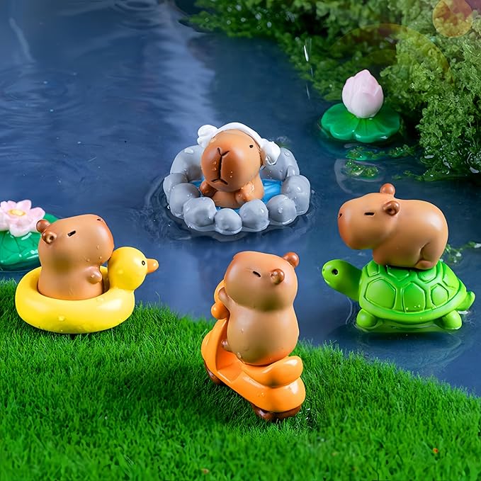 Capybara Cake Toppers Mini Blowfish Party Supplies Capybara Birthday Party Supplies