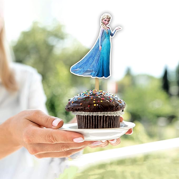 Frozn Cupcake Topper – Winter-Themed Decorative Party Picks for Birthday Cupcakes, Dessert Tables, Snow-Inspired Celebrations, Event Styling, Themed Parties, and Special Occasion Decorations