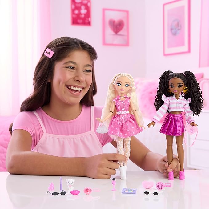 Barbie Dream Besties Brooklyn” Fashion Doll & Accessories, Posable with Brunette Hair & Dance-Themed Toy Pieces