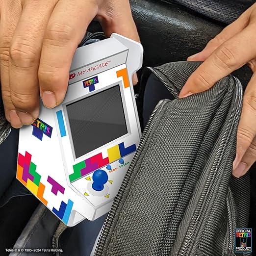 MY ARCADE Tetris Pico Player: 3.7" Fully Playable Portable Tiny Arcade Machine with 101 Retro Games, 2" Screen Color Display, Small