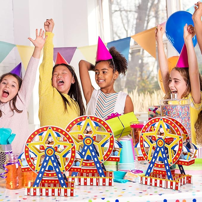 Epakh Carnival Ferris Wheel Centerpiece Carnival Theme Party Decorations Cake Holder Circus Favor Supplies for Candy Desserts Cake Ferris Wheel Party Decorations