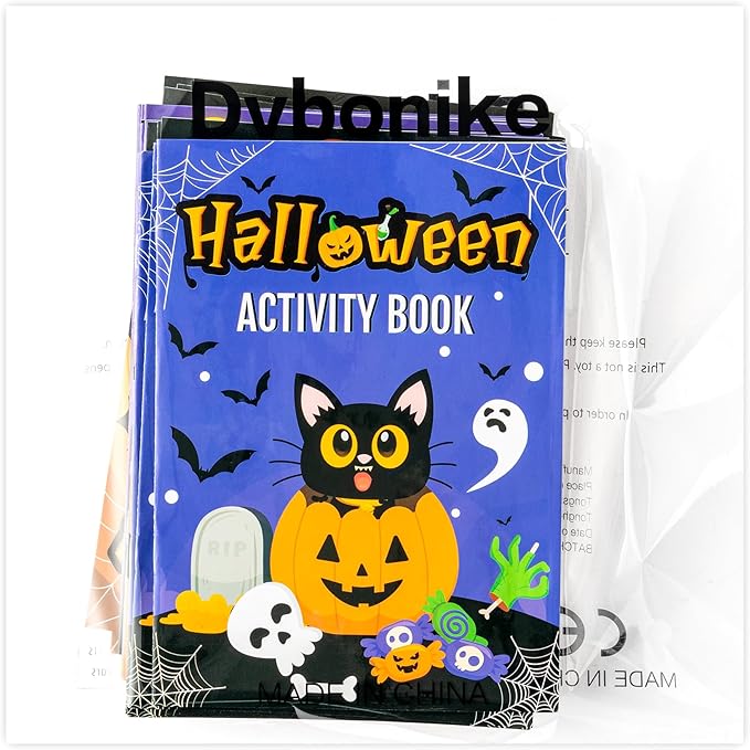 24Pcs Halloween Coloring Book Mini Game Color-in Pages Activity Book Set with Maze Crossword Puzzle Games Theme Party Favors Holiday Event Gift School Classroom Recreation Supplies for Kids
