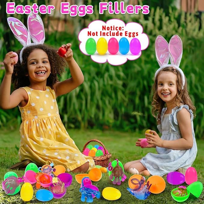 28Pack Glow In Dark Sticky Hands Toys Easter Egg Basket Fillers For Kids Easter Party Favors Classroom Exchange Gifts School Supplies Prizes Goodie Bag Stuffers Stretchy Bulk Toys