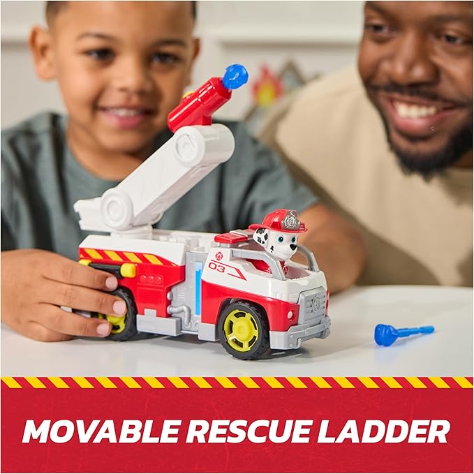 Paw Patrol Fire Rescue: Marshall Rescue Fire Engine with Action Figure & Projectile Launcher & Toy Truck, Kids Toys for Boys & Girls Ages 3 and Up