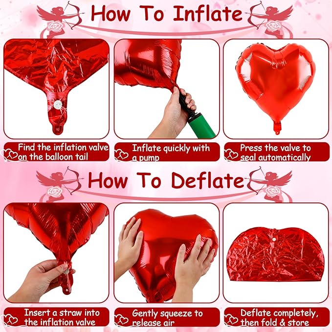 Happy Anniversary Balloon Kit Red and Silver I Love You Balloons Kit 18pcs Red Heart Foil Balloons Valentines Day Balloons Set Happy Anniversary Balloon Decorations for Wedding Bridal Shower