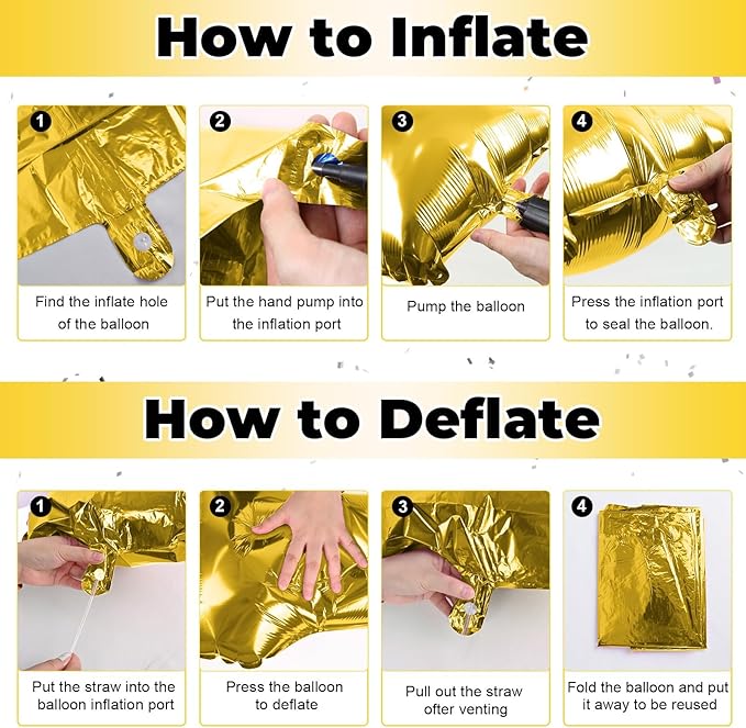 Large Custom Balloon Letters U, 40 Inch Helium Alphabet Word Balloons Decor, Big Self Inflating Foil A-Z Gold Letter Name Balloons for Boys Women Birthday Anniversary Party Decorations Supplies