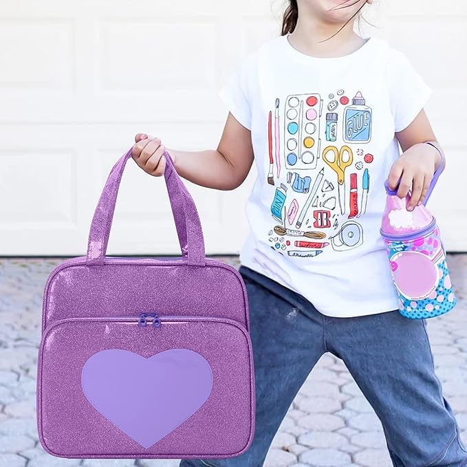 LoDrid Doll Tote Carrying Case Compatible with LOL Surprise Dolls All, Hanging Organizer Storage Bag with 6 Clear Window Pockets for Girls, Bag Only, Purple,(Patent Design)