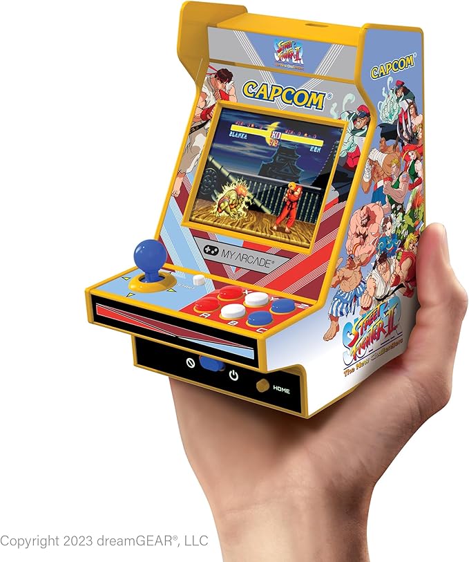 My Arcade Super Street Fighter II Nano Player Pro: 2 Games in 1, 4.8" Video Game Collectible
