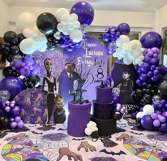 KALOR 22 Inch Purple Mylar Balloons, 10 Pcs Large 4D Giant Round Foil Balloon Big Mirror Metallic Balloons for Birthday Party Baby Shower Gender Reveal Supplies