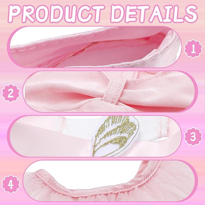 Kajaia 8 Pcs Doll Clothes 18 Inch Doll Clothes and Accessories Dress Flip Flops Hat Outfit Swimsuit Accessories for 18 Inch(Ballet)