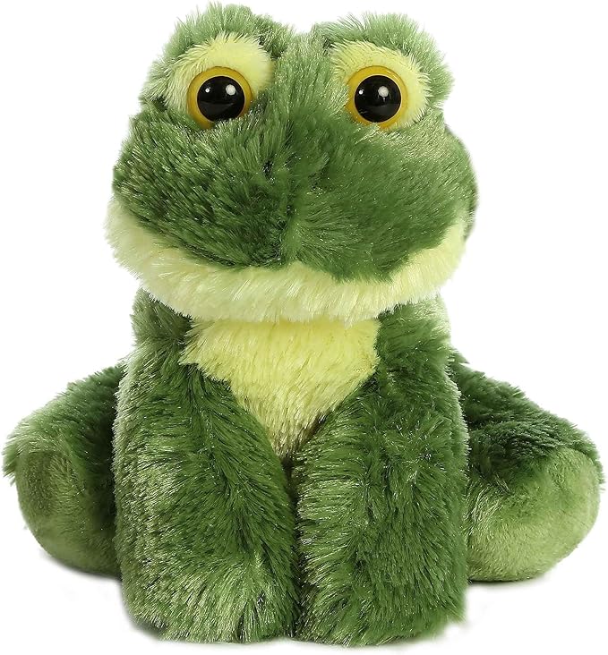 Aurora® Adorable Mini Flopsie™ Frolick Frog Stuffed Animal - Mini Companions Ready for Playful Adventures - for Kids All Ages, Toddlers, Adults, and Families - Green 8 Inches
