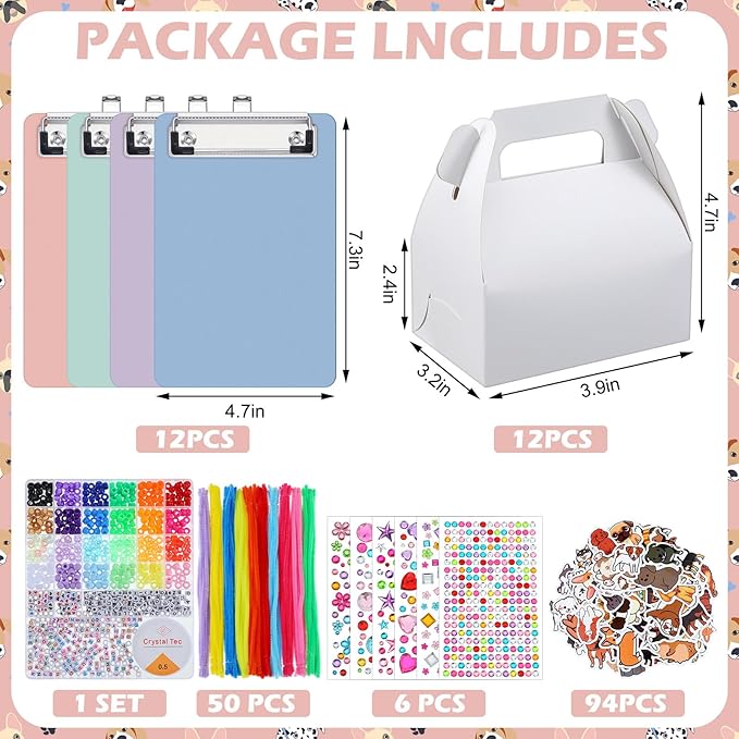 Spiareal 155 Pcs Adopt a Pet Party Favors Dog Puppy Adoption Station Package Adoption Certificates Supplies Make a Collar for Your Puppy Decorate a House for Your Pet and More for Dog Birthday Party