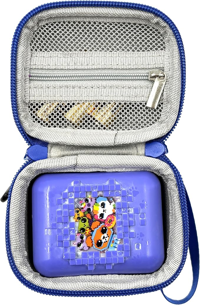 Hard Carrying EVA Case Compatible with Bitzee Digital Pet Interactive Virtual Toy, Storage Travel Holder for Bitzee Virtual Electronic Pets Accessories for Kids (Case Only) (Blue)