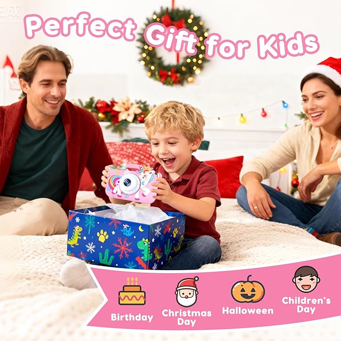Kids Camera Toys for 3-12 Year Old Boys Girls,Toddler Camera 1080P Birthday Christmas Gifts for Grandkids,Toys for 4 5 6 7 8 9 10 11 Year Old Kids with 32G SD Card