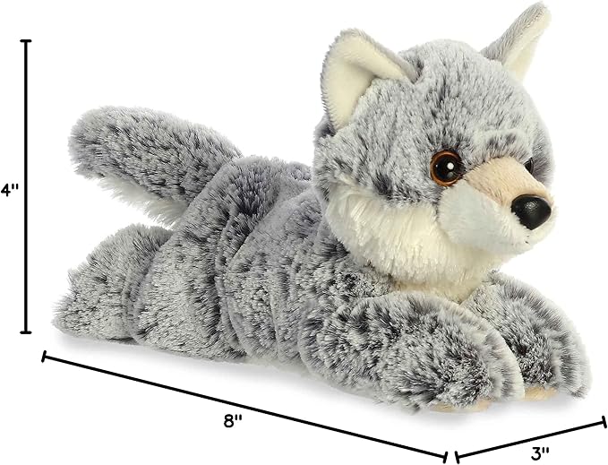 Aurora® Adorable Mini Flopsie™ Winter Wolf™ Stuffed Animal - Mini Companions Ready for Playful Adventures - for Kids All Ages, Toddlers, Adults, and Families - Gray 8 Inches