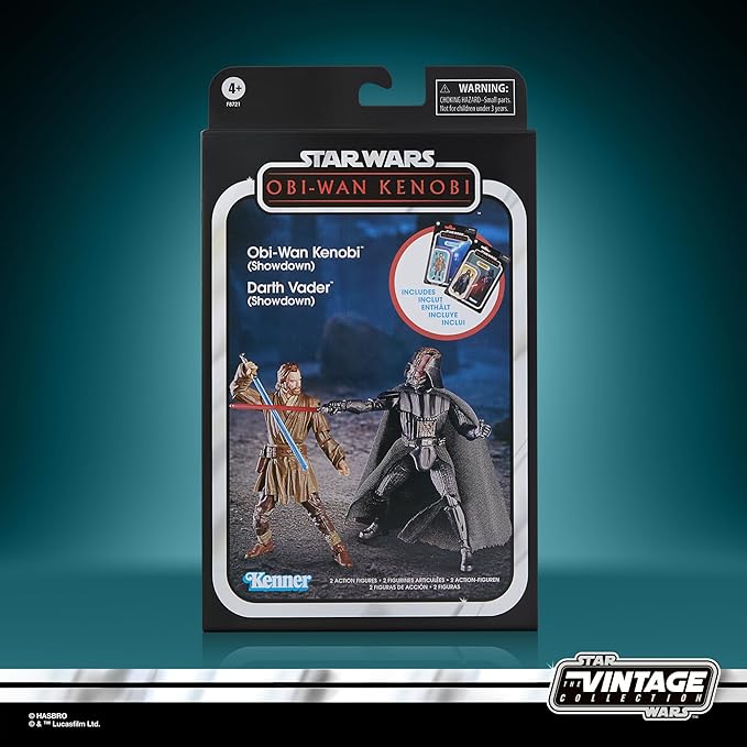STAR WARS The Vintage Collection Obi-Wan Kenobi (Showdown) & Darth Vader (Showdown), Obi-Wan Kenobi 3.75” Action Figures 2-Pack