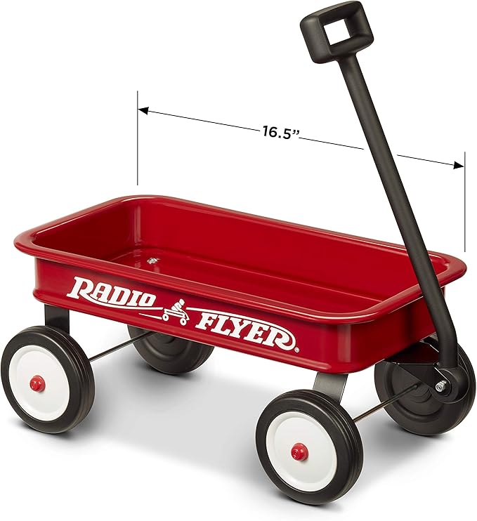 Radio Flyer Miniature Kids Wagon 16.5”, Toy Wagon with Wheels, Rolling Cart for Toddlers & Kids, Indoor & Outdoor Play or Baby Shower Decoration, Ages 1.5+
