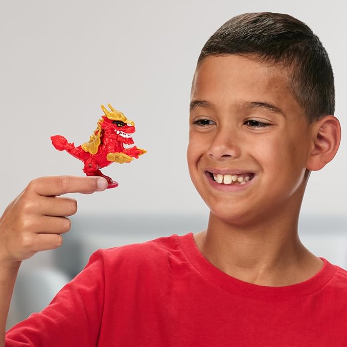 Legends of Akedo Ninja Bosses, Scorched Claw, 3" Tall Battling Action Figure with 360˚ Tail Whip and Claw Attack Spin Action, Double Defense Armor That Pops Off When Struck, 4 Ninja Bosses to Collect